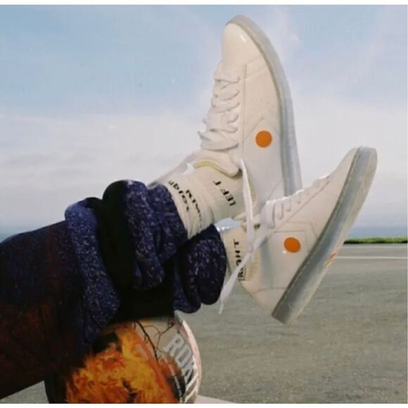 Converse Other - Converse Rockit SZ 9 - Women’s 10 1/2 orange and white pro leather